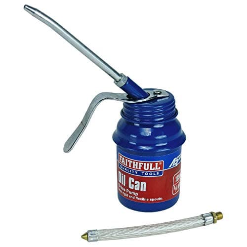 Image of Faithfull FAIOC125 Oil Can 125 ml (1/4 Pint) Pistol Type Includes Rigid and Flexible Spouts