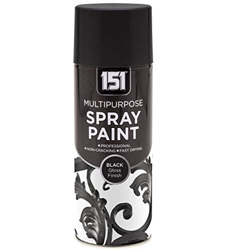 Image of 400ml Professional Quality Fantastic Finish All-Purpose Interior Exterior Household Spray Paint for Wood Metal Plastic Ceramics & More (Black Gloss)