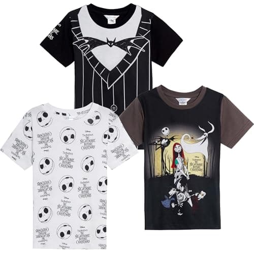 Image of Disney Boys Nightmare Before Christmas T-Shirts (Pack of 3) 3-4 Years Multi