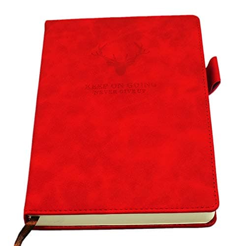 Image of A5 Ruled Notebook Journal - Hardcover Executive Notebooks with Premium Thick Paper, College Lined Journal, 8.3"×5.7",360 Page, Perfect for Office Home School Business Writing & Note Taking (Red)