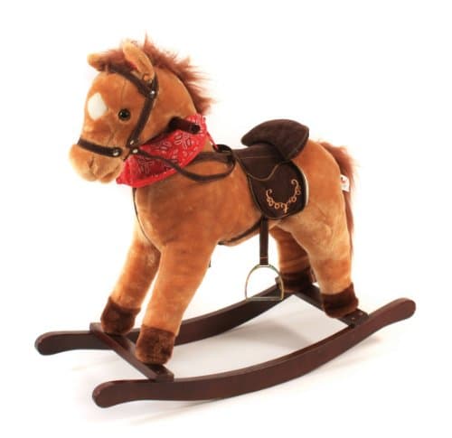 Image of Bayer Chic 2000 - Rocking Horse Cowboy Rocking Animal with Sound Brown