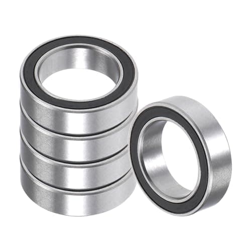Image of Kozelo 5pcs Deep Groove Ball Bearings - [10mm x 15mm x 4mm] Chrome Steel Balls for Motors Machine Tool Gearboxes Bearing Use, Double Seal ABEC1