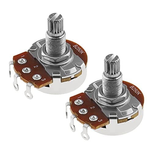 Image of YINETTECH 2PCS Metric Mini 18mm Split Shaft Pots B250K Guitar Potentiometers Audio Taper Pots for Electric Guitar Bass Control Tone Volume Parts