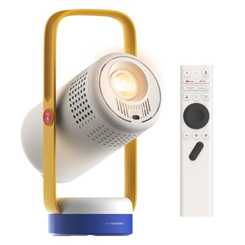 Image of XGIMI Vibe One Battery Powered Mini 1080P Smart Portable Projector,Google TV with Licensed Netflix, Sound by JBL, Built-in Battery, Auto Focus Auto Keystone, HD Outdoor Movie Projector(Blue Spark)