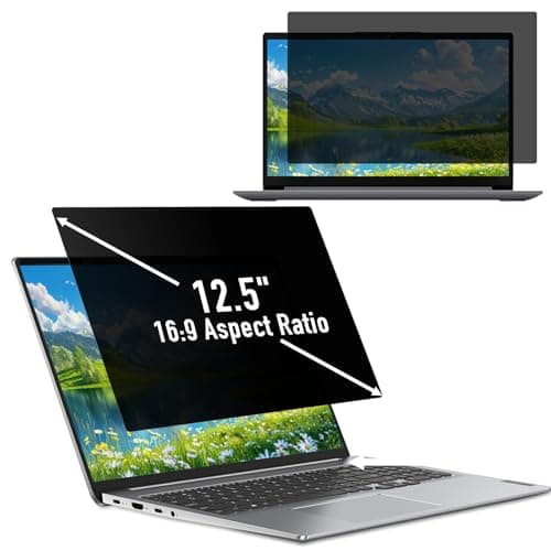Image of Hinnwer Laptop Privacy Screen 12.5 Inch for 16:9 Aspect Ratio, Anti Glare Blue Light, Privacy Filter Screen Protector 12.5 Inch for Hp/Dell/Acer/Lenovo/ThinkPad/Asus/Sony