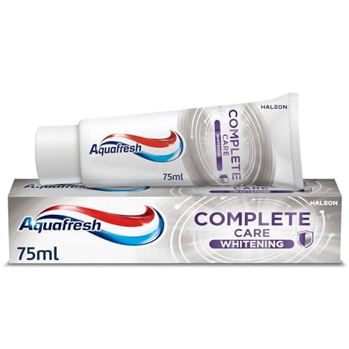 Image of Aquafresh Complete Care Whitening Fluoride Toothpaste. Helps Restore Your Teeth’s Natural Whiteness. Actively deep Cleans and freshens Whole Mouth.