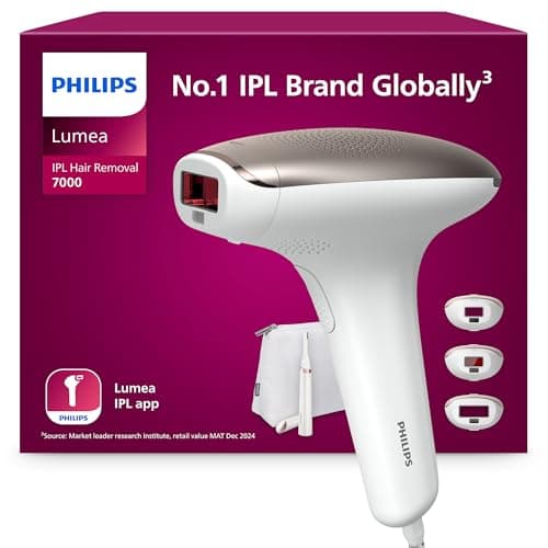 Image of Philips Lumea 7000 Series, IPL Hair Removal Device, Laser Hair Removal Alternative, with Satin Compact Pen Trimmer, 3 Attachments for Body, Face and Bikini, Model BRI923/00