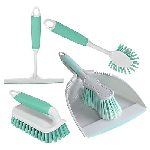 Image of Charles Bentley 'Brights' Kitchen Bundle Dustpan & Brush Washing Up Mint Green