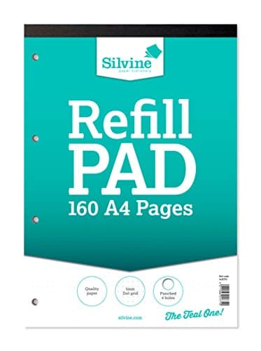 Image of Silvine A4 Refill Pad - 5mm Grey Dot Grid (160 Pages) Single
