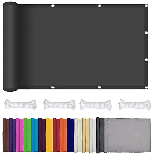 Image of Sun Shade Sail Waterproof Rectangle Canopy 4 x 4 m Garden UV Waterproof Canopy Awning Waterproof 98% UV Block for Outdoor Party with Free Rope, Dark Grey