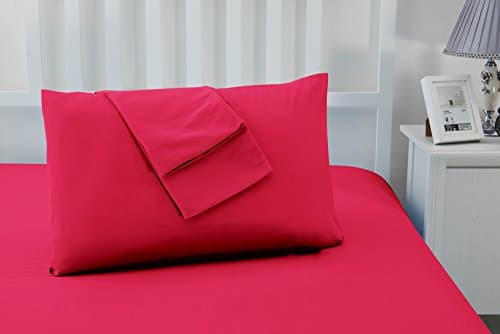 Image of Sonia Moer Super Soft Brushed Microfibre Pillowcases - Non Iron Breathable Hypoallergenic Pillowcases set of 2- Red