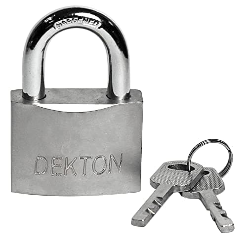 Image of Dekton 30MM Satin Padlock | Heavy-Duty Iron Construction with Steel Shackle | Includes 3 Steel Keys | Ideal for Gates, Sheds & Storage | Durable Locking Mechanism | For Home and Industrial Use