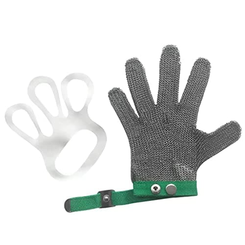 Image of Stainless Steel Chainmail Cut Resistant Gloves, Porter Glass Cut Safety Work Gloves For Men And Women, Anti-shedding (Size : 1PCS/M)