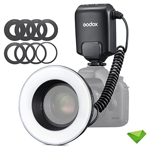 Image of Godox ML-150II ML150II Macro LED Ring Flash, GN12 0.1-2s Recycle Time 5800K±200K for Sony Canon Nikon Fuji Olympus Panasonic DSLR Cameras for Video Production, Animal and Plant Photography (NO TTL)