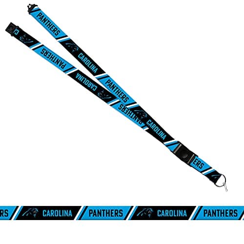 Image of Rico Industries NFL Carolina Panthers Safety Breakaway Lanyard 18" x 1"