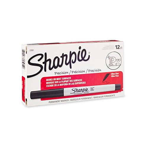 Image of Sharpie Ultra-Fine Point Permanent Marker, Black, 12 Count (37001)
