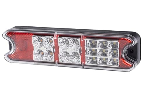 Image of HELLA VALUEFIT 2VP 357 021-011 Rearlight - LED - 24/12V - mounting/Bolted - Lens Colour: Red/Crystal clear - Plug: open cable ends - left/right - Quantity: 1