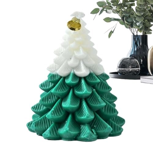 Image of Christmas Scented Candles - Tree Shaped Decoration,Candles for Home Scented | for Winter Christmas Halloween Party Wedding Household