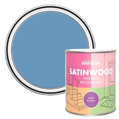 Image of Rust-Oleum Blue Satinwood Interior Wood Paint - Cornflower Blue 750ml