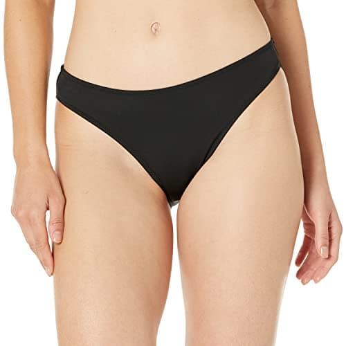 Image of Amazon Essentials Women's Classic Bikini Swimsuit Bottom, Washed Black, 14