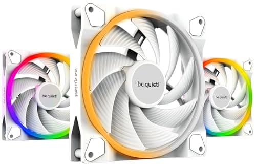 Image of be quiet! Light Wings 140mm PWM high-speed White fan, 3 fans included, ARGB lighting, multiple colors and modes, silence-optimized fan blades, high air pressure, low noise-generating turbulences