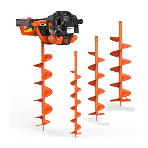 Image of Fuxtec FX-EB152 Petrol Earth Auger | 52cc 3HP Petrol Post Hole Borer with Easy Start, Oil Control Window & 3 Auger Bits (100/150 / 200 mm)