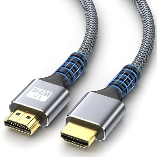 Image of looyotul 4k Hdmi Cable 5m Ultra High Speed HDMI 2.0 Cable 4K@60HZ 3D ARC Gold Plated Connector Ethernet Audio Video Return HDMI Cord for UHD TV Monitor Laptop Xbox PS4/PS5 ect.(Silvery)