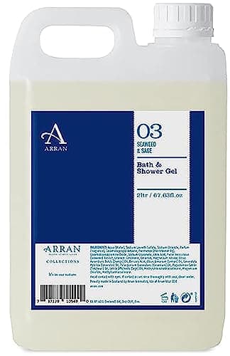 Image of Arran Sense of Scotland Apothecary Seaweed & Sage Bath & Shower Gel Eco Refill (2 Litre) with Seaweed Extract, Sage Oil & Pro-Vitamin B5