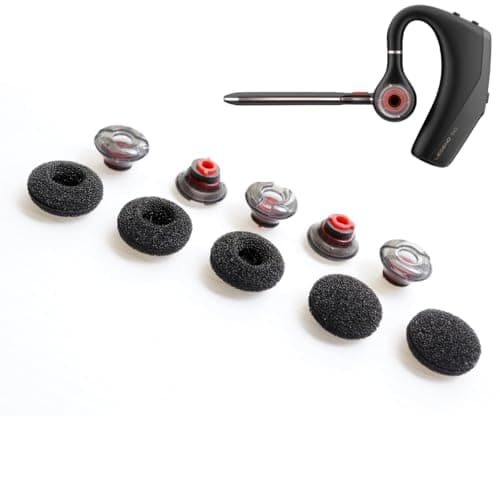 Image of V-MOTA Silicone Eargel Tips, Replacement Ear Caps for HP Poly Plantronics Voyager Legend 30, Legend 50 UC and B235-M Headset (Medium 5 Set)