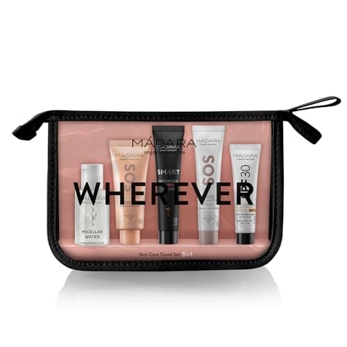 Image of Madara Wherever 5 in 1 Travel Care Set (Micellar Water 50ml + SOS Mask 12,5ml + Eye Cream 15ml + SOS Cream 20ml + SunscreenSPF30 10ml)