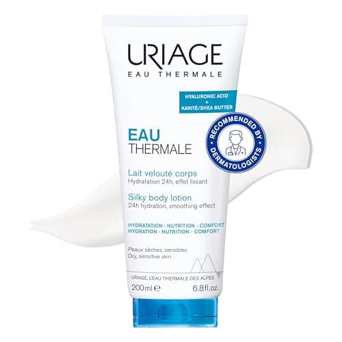 Image of Uriage Eau Thermale Silky Moisturizing Body Lotion 200ml - With Shea Butter & Hyaluronic Acid - Intense 24h Hydration - Light Non - Greasy Texture & Lovely Floral Scent - Paraben-Free