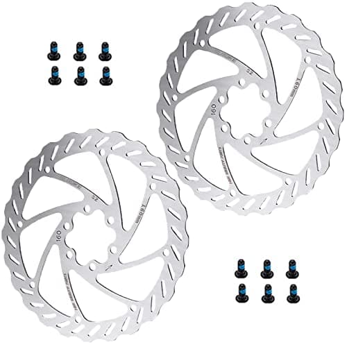 Image of Monsully 2 Pieces Stainless Steel Bicycle Brake Disc, 160 mm Bicycle Disc Brake Rotor Bicycle Disc Brake Rotor Bike Disc Brake Rotors for Road Bike, Mountain Bike
