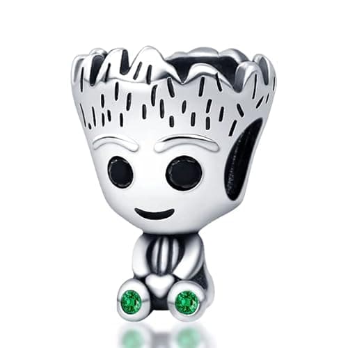 Image of Galaxy Guardians Groot Charm 925 Sterling Silver Pendant Charm Compatible with Pandora Charms,and Many Other UK Charm Bracelets.