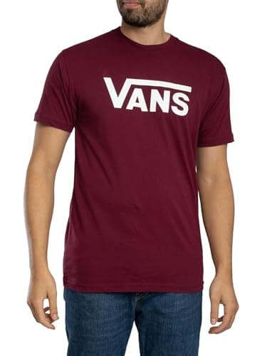 Image of Vans_Apparel Men's Classic T - Shirt, Red (Burgundy/White), Small