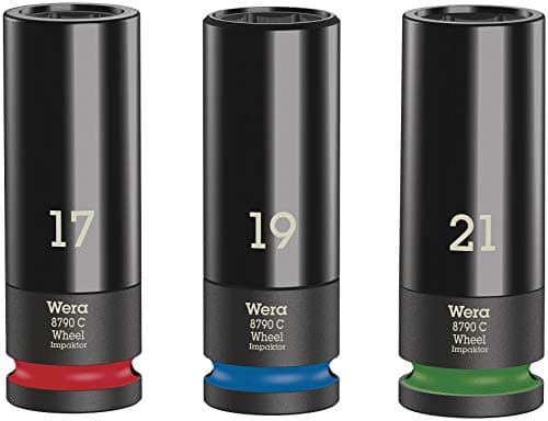 Image of Wera Wheel Impaktor C Set 1 Socket set, 1/2" drive, 3 pieces, 05004595001
