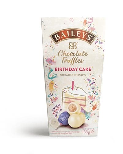 Image of Baileys Birthday Cake Truffles 135g | Original Irish Cream White Chocolate Truffles with Vanilla Truffle Filling| Premium Chocolate Truffles | Perfect Birthday Sweets