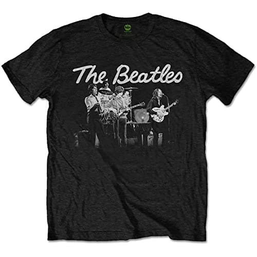 Image of Band Monkey Beatles 1968 Live Photo Men Black T-Shirt