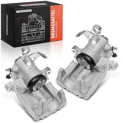 Image of Frankberg 2x Brake Caliper Disc Brake Rear Left Right Aluminium Compatible with Golf IV Polo Fabia I Fabia II A3 Leon Ibiza III TT Cordoba R.o.o.m.s.t.e.r Replace# 1J0615424F