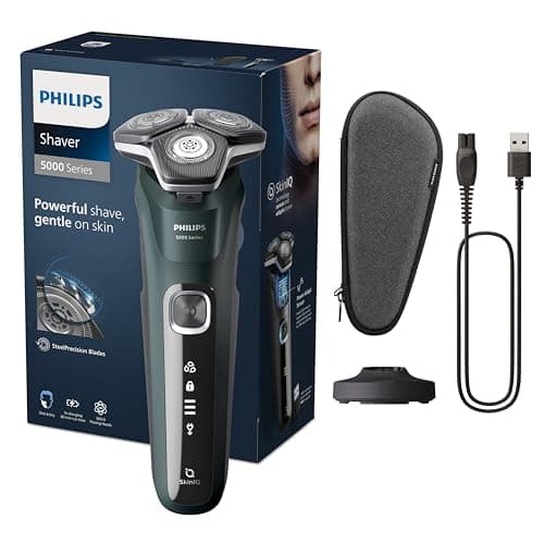 Image of Philips Shaver Series 5000 - Wet & Dry Electric Men's Shaver, Electric Razor for Men with Charging Stand and Travel Case (Model S5884/35)