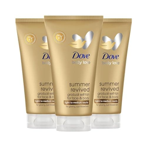 Image of 3 Packs of Dove Derma Spa Summer Revived Fair to Medium Face Cream with Cell Moisturisers 75ml