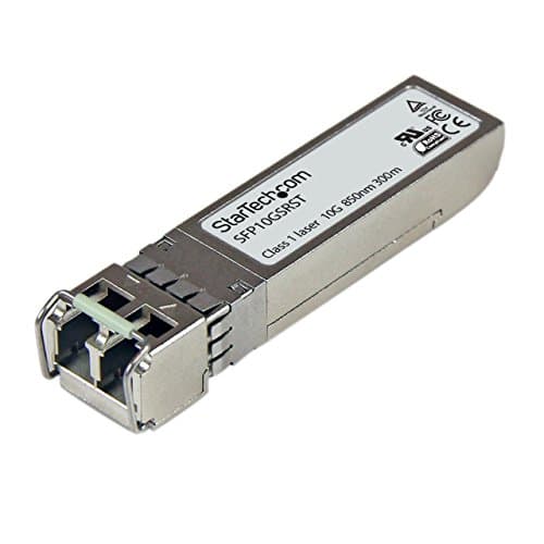 Image of StarTech.com MSA Uncoded Compatible SFP+ Module - 10GBASE-SR - 10GbE Multi Mode Fiber (MMF) Optic Transceiver - 10GE Gigabit Ethernet SFP+ - LC 300m - 850nm - DDM (SFP-10GBASE-SR-ST)