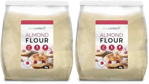 Image of NKD Living Almond Flour (1kg) Finely ground almonds from Spain (Pack of 2)