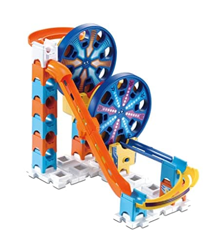 Image of VTech Marble Rush Fun Fair Set, Construction Toys for Kids, 5 Marbles and 26 Building Pieces, Electronic Track Set for Boys & Girls, Colour-Coded Building Toy with Sound, 4 Years +, English Version