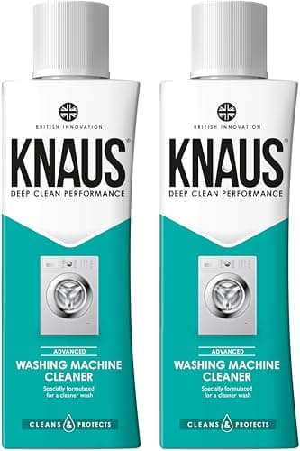 Image of KNAUS 5-in-1 Washing Machine Cleaner (2-Pack, 6 Total Doses) | Deep Cleans & Descales | Removes Limescale, Mould, Grime & Odours