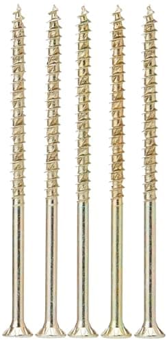 Image of ForgeFast Elite Low-Torque Woodscrews | 5.0 x 100mm | Zinc Yellow Passivated | Box 100