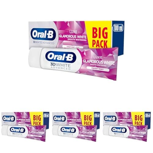 Image of Oral-B 3DWhite Advanced Luxe Glamorous White Toothpaste 100ml (Pack of 4)