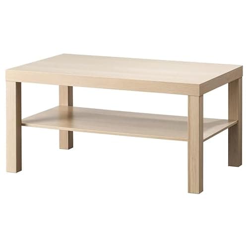 Image of home stuff LACK Coffee Table 90x55x45cm – Modern White Stained Oak Effect with Shelf, Rectangular Living Room Table, Easy Assembly