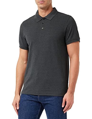 Image of Clique Men's Classic Lincoln Polo Regular Fit Plain Polo Short Sleeve Polo Shirt, Black (Anthracite), XXX-Large
