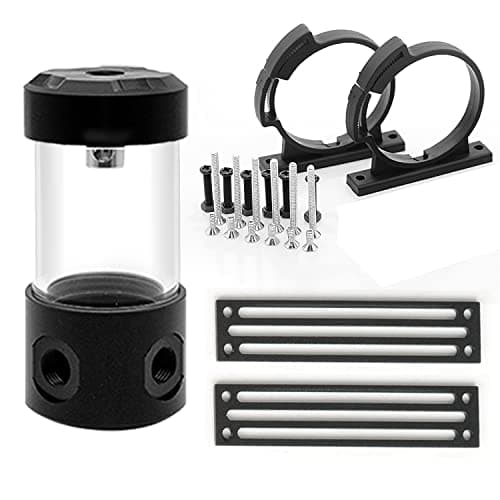 Image of Dracaena.io 100mm G1/4” Holes, 55mm OD Cooling Acrylic Ball Water Reservoir, Water Tank with Metal Cover, Multi outlets for Computer Water Cooling System