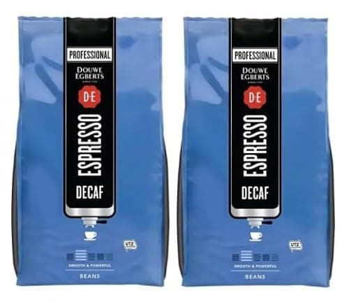 Image of Douwe Egberts Espresso Decaf Coffee Beans 500g (Pack of 2) - Decaffeinated Beans
